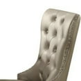 thumbnail image 6 of Set of 2 Leather & Champagne Finish Side Chair, Mid Century Kitchen Chairs, Upholstered Accent Chairs, Wooden Desk Chairs for Kitchen Dining Room (Champagne), 6 of 6