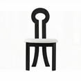 thumbnail image 6 of Vintage Solid Wood Dining Chairs - Set of 2 with Sheep Plush Backrest (Armless for Small Spaces), 6 of 26