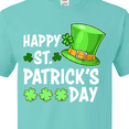thumbnail image 4 of Inktastic Happy St. Patrick's Day Green Hat and Clovers T-Shirt, 4 of 5