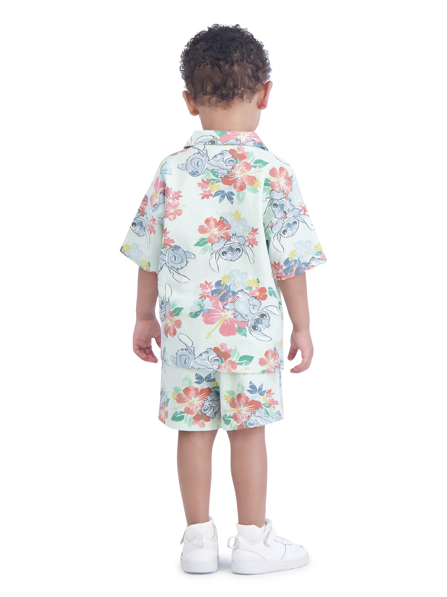 Stitch Toddler Boys’ Resort Shirt and Shorts Set, 2-Piece, Sizes 12M-5T