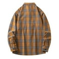 thumbnail image 3 of yoeyez Men's Plaid Button Down Shirts Long Sleeve Laple Shirt Business Checked Dress Shirts Modern Spring Work Jackets with Chest Pocket, 3 of 3