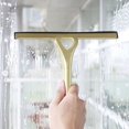 thumbnail image 3 of Escobilla de goma multiusos para puertas de ducha, baño, color dorado, 1 pieza, acero inoxidable, brillo sin rayas, diseño ergonómico, acción de secado rápido, uso en interiores y exteriores, latón, 3 of 5