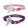thumbnail image 1 of 2 piezas pulseras de cola de ballena hombres mujeres encanto náutico supervivencia cuerda cadena paracord pulsera hombre abrigo metal gancho pulseras (cola de ballena 01 + 02), 1 of 5
