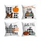 thumbnail image 1 of Set of 4 Halloween Ultra-Short Pumpkin Velvet Pillowcases, Sofa Cushion Cover (45x45cm), 1 of 4