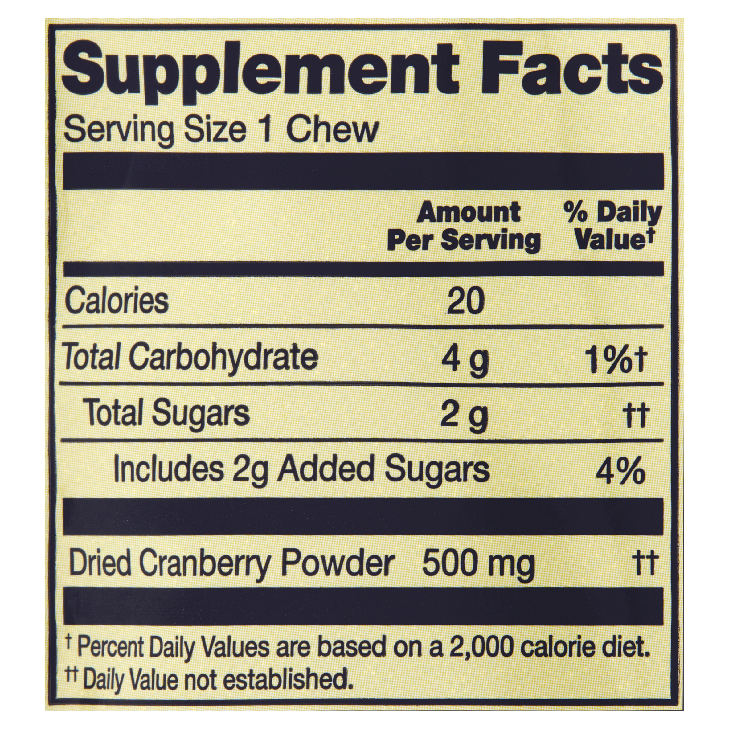 Spring Valley Cranberry Urinary Tract Health Dietary Supplement Soft Chews, 500 mg, 30 Count - image 4 of 9