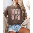 thumbnail image 4 of Retro Floral Bunnies Shirt for Women and Teens Girly Coquette Easter Bunny Tee Espresso Shirt Adult X-Large, 4 of 4
