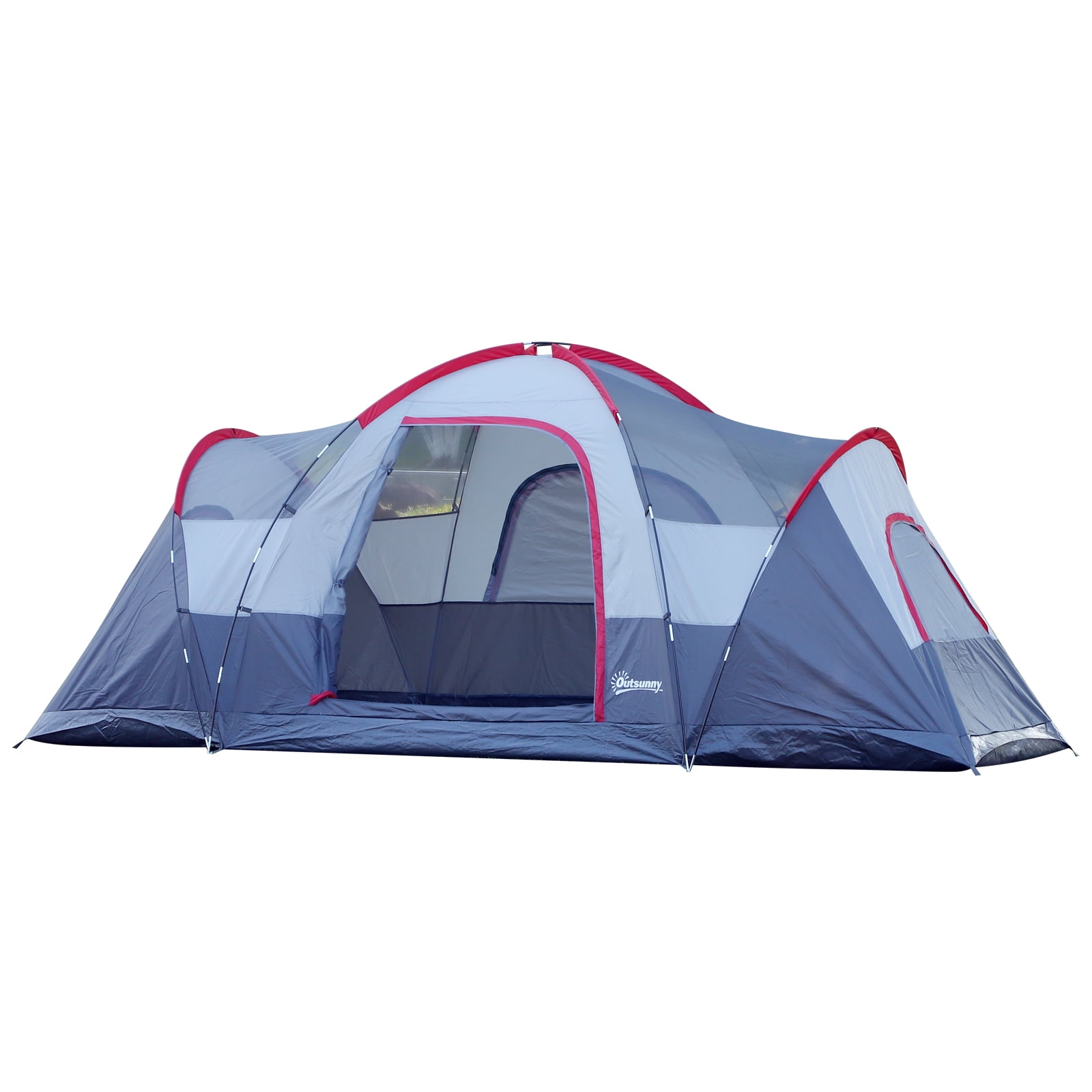 Outdoor 3 Room Camping Tent For 5 6 Fiberglass Steel Frame W Bag Walmart Canada