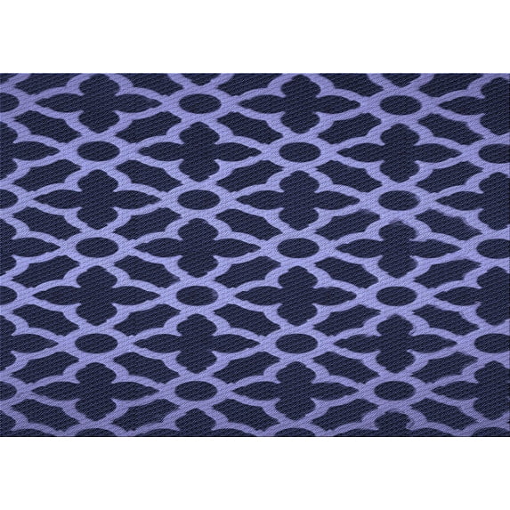 Ahgly Company Indoor Rectangle Patterned Medium Slate Blue Area Rugs, 4' x 6'