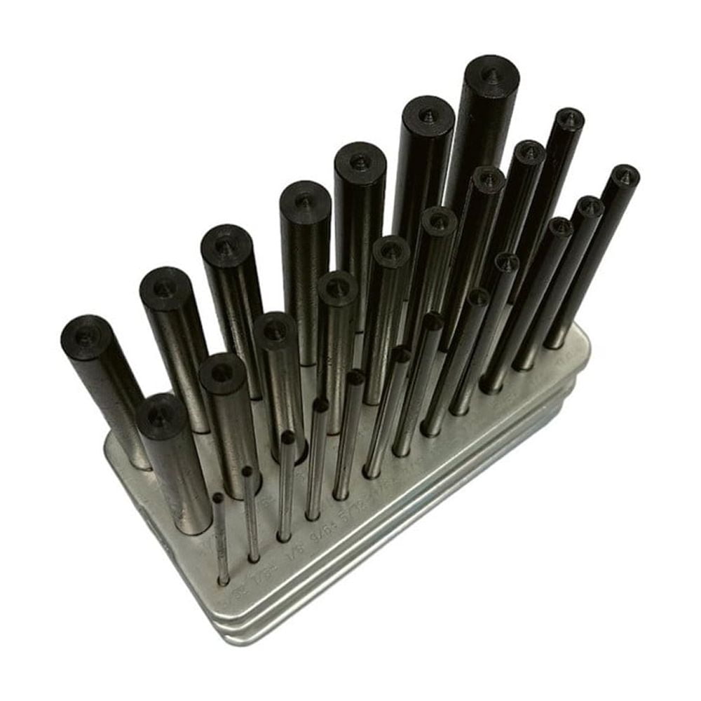 28 Pc 3/32'' To 17/32'' Transfer Punch Set Steel Machinist Thread Tool Kit