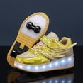 thumbnail image 5 of Kids Wheels Shoes with Lights Rechargeable Roller Skates Shoes Retractable Wheels Shoe LED Flashing Sneakers for Girls Boys Gift, 5 of 14
