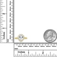 thumbnail image 4 of AVORA 10K Yellow Gold 1.75 Carat Pear-shape Simulated Diamond CZ Halo Fashion Ring  - Size 8, 4 of 6