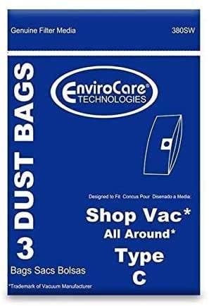 Shop Vacuum Style C Vac Bags 906-69-00 9066900 Floormaster Type 380SW Qal 80 
