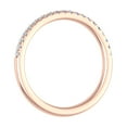thumbnail image 2 of 14K Rose Gold Half Eternity Diamond Wedding Band Ring for Women (0.15 Carat) (Ring Size 6.5) (I1-I2 Clarity), 2 of 5