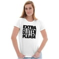 thumbnail image 4 of Extra Gluten Please Foodie Love Carbs Womens Slim Fit Graphic Tee Brisco Brands S, 4 of 5