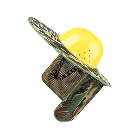 Sun Protections Safety Helmet Cover Breathable Detachable Sun Visors For Outdoor Work With Zippers Closure