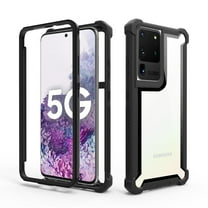 Samsung Galaxy S21 Ultra (6.8") Phone Case Tough Hybrid Dual Layer Hard PC   TPU Rugged Frame Heavy Duty Shockproof Cover for Galaxy S21 Ultra [Clear Black]