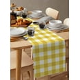 thumbnail image 3 of Hokiten Table Runners 36 Inches Long Dress Scarves, Yellow Gradient Farmhouse Kitchen/Dining Table Runner, Short Coffee Tablerunners, Farm Plaid Buffalo Checkered Gingham 13x36 Inch, 3 of 7