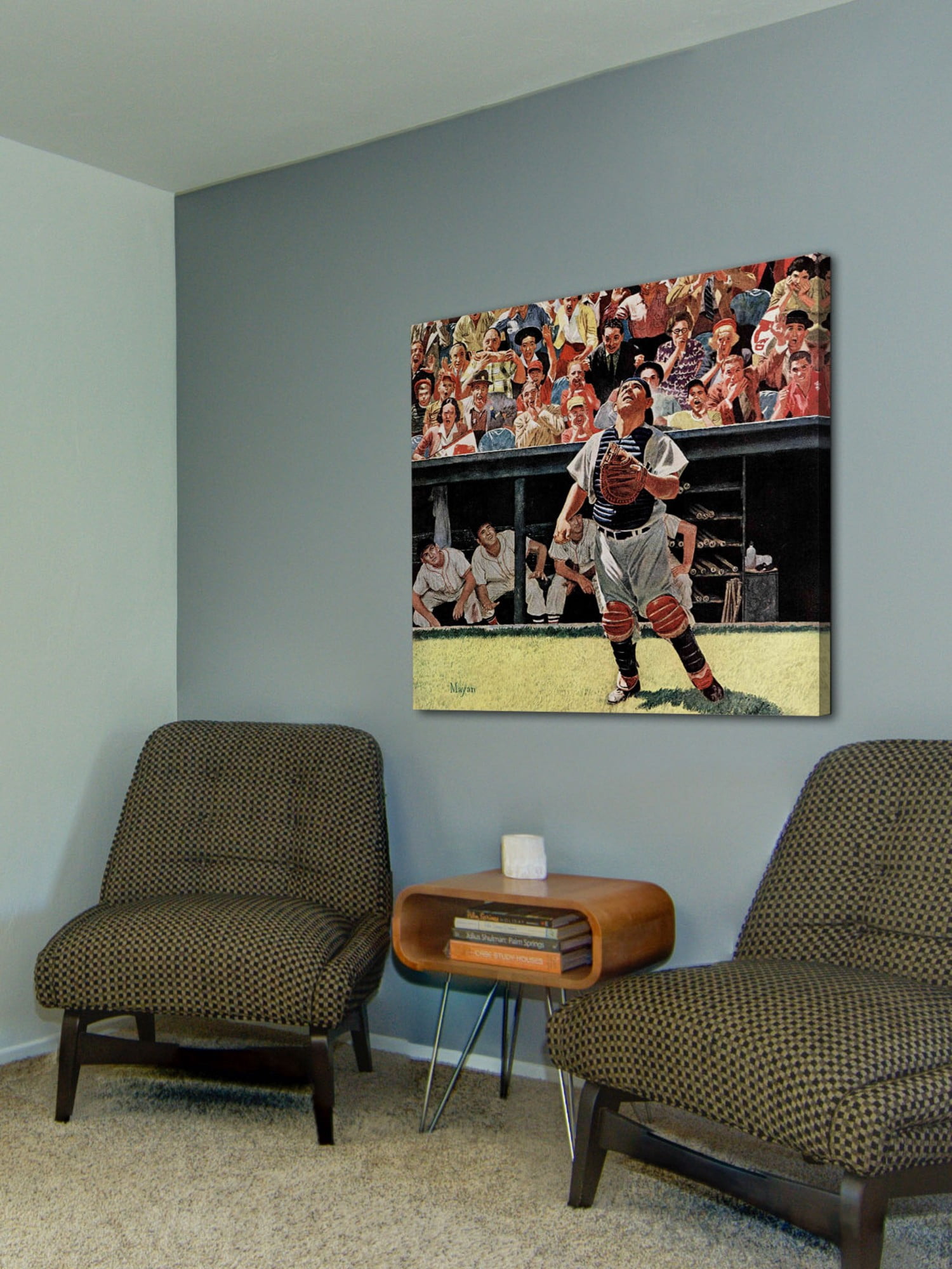 Marmont Hill Yogi Berra by Earl Mayan Painting Print on Wrapped Canvas