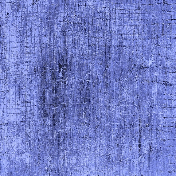 Ahgly Company Indoor Square Oriental Blue Industrial Area Rugs, 7' Square