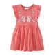 thumbnail image 1 of Vestido de algodón con volantes para niña REDARER: ropa de juego bordada de manga corta con apliques, para tallas 3-4 años, 1 of 4