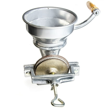 grain mill manual clamp grinder hopper corn iron cast professional table