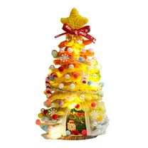 Christmas Tree Tabletop Figurines Decorations Colorful Pipe Cleaners Crafts Christmas Holiday Decor 11 Inch Xmas Tree Statue Table Centerpieces Mantle Shelf Home Decor