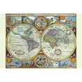 thumbnail image 2 of Speed, John 18x13 Black Modern Framed Museum Art Print Titled - New and Accurate Map of the World a Stereographic Projection, 2 of 4
