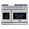Cosmo COS-EPGR486G 48 in. Stainless Steel Double Oven Gas Range with 6 Burners