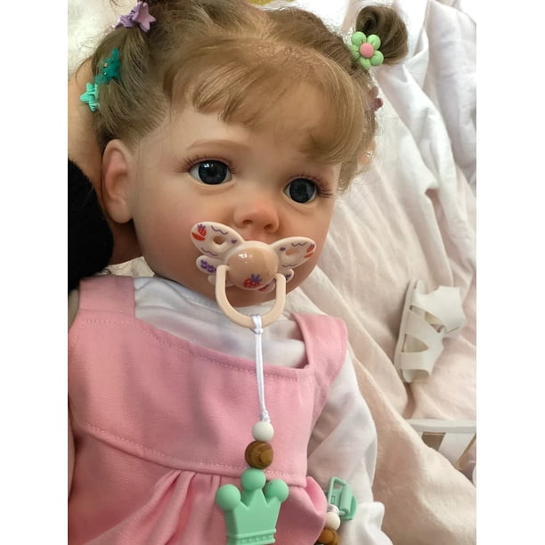 Muñeca Reborn KOKOMANDY, realista, de cuerpo completo, 55 cm