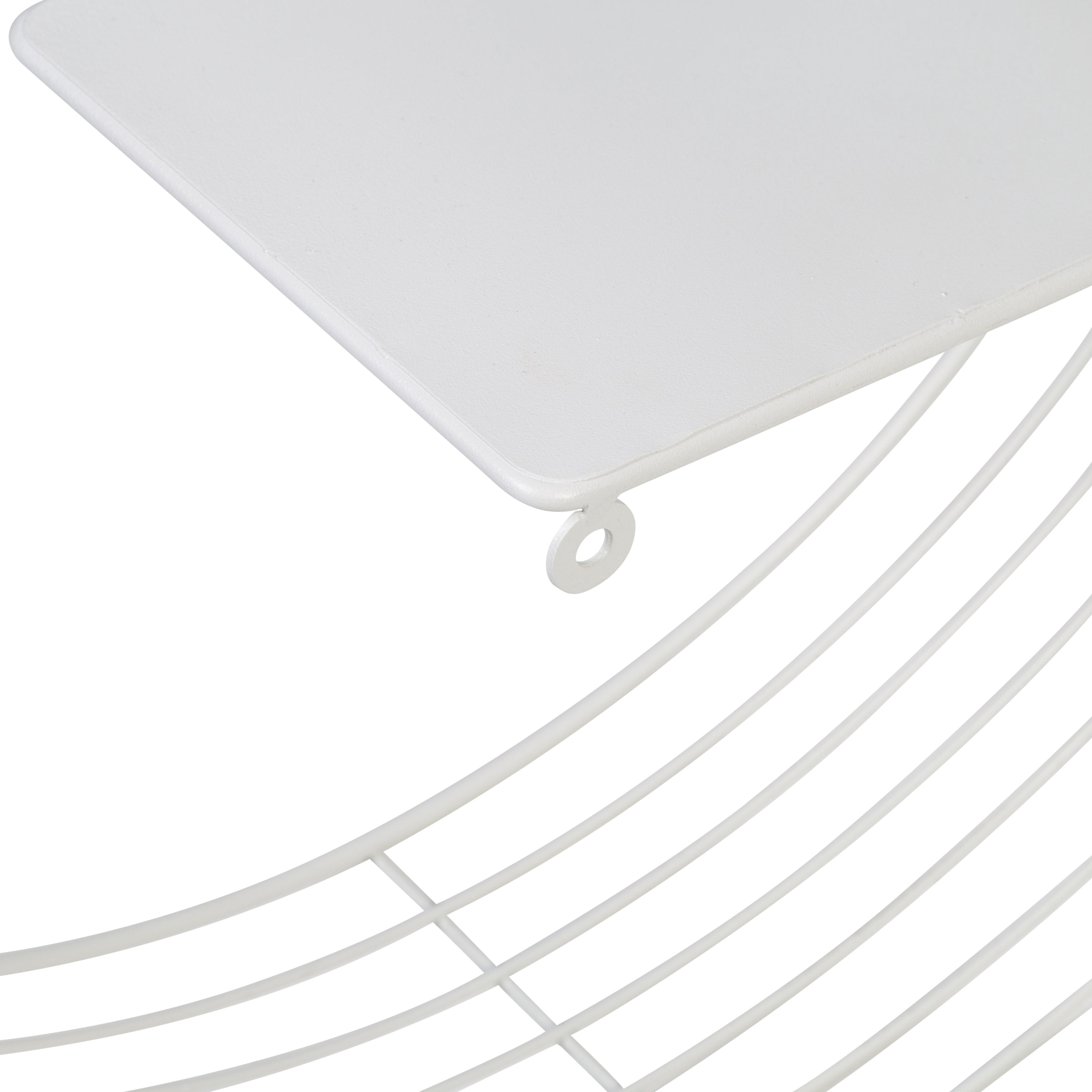 Honey-Can-Do 17.7" W x 17.7" H Steel Floating Circular Accent Shelf, White