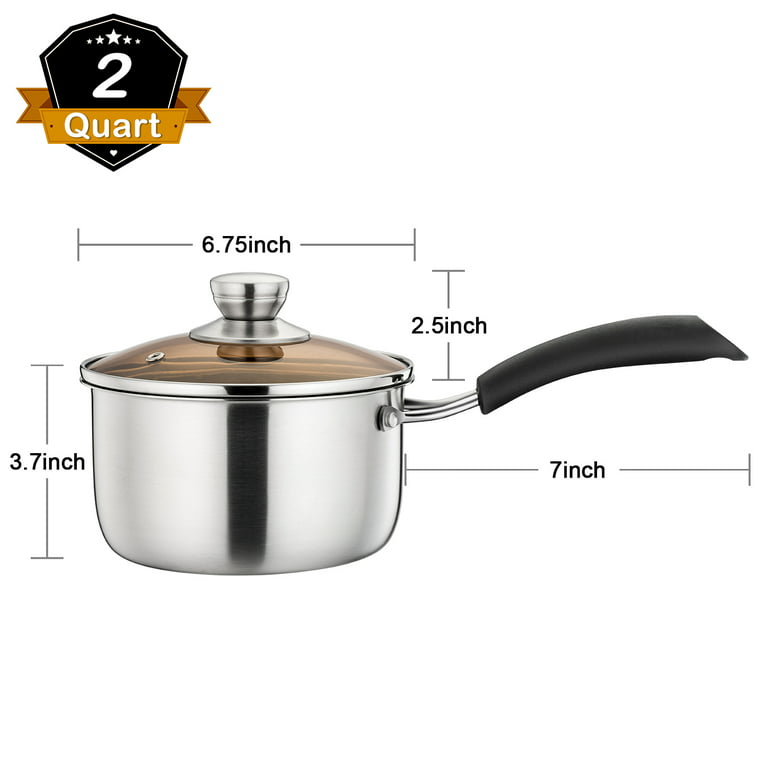  HexClad 4 Piece Hybrid Stainless Steel Cookware Set - 10 Quart  Stockpot and 7 Quart Saucepan Pot, Easy to Clean, Dishwasher & Oven Safe,  Non-Stick, Perfect for Soups, Stews and Boiling