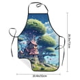 thumbnail image 2 of Yiaed Fantasy Treehouse Planet Scene Print Kitchen Apron with Hand Wipe Pockets,Big Pocket,Aprons for Women with Pockets, Waterproof for Cooking Baking, 2 of 7