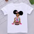 thumbnail image 4 of Camiseta de algodón con números para niñas, ropa para niños, de manga corta, con diseño de tambores kawaii, color negro, para cumpleaños 2, 3, 4 y 5, 4 of 5