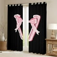 thumbnail image 2 of Erosebridal Monogrammed V Curtains for Living Room, Initial Letter 30%-50% Blackout Curtains Set of 2 (38x54), Princess Bow Curtains Pack of 2, Bedroom Curtains Bedroom Decor, 2 of 6