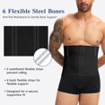 thumbnail image 3 of KIWI RATA Mens Waist Trainer Trimmer Tummy Control Shapewear Slimming Girdle Stomach Band Back Support Body Shaper Belt, 3 of 6