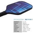 thumbnail image 2 of Mizu Fiberglass Pickleball Paddle With Paddle Cover, Polypropylene Honeycomb Core - Prussian Blue, 2 of 5