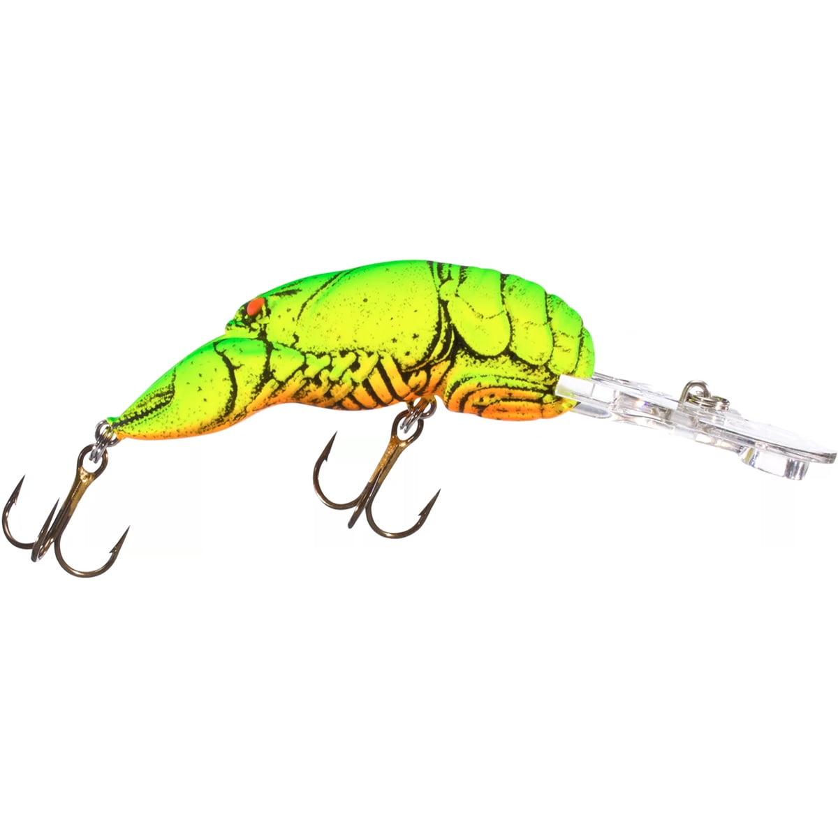Rebel Deep Wee Crawfish 3/8 oz Fishing Lure - Chartreuse/Green Back