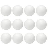 Uxcell 1.5 Inches Craft Foam Balls, 12 Pcs Round Polystyrene Foam Balls for DIY Projects Arts and Crafts Supplies, White