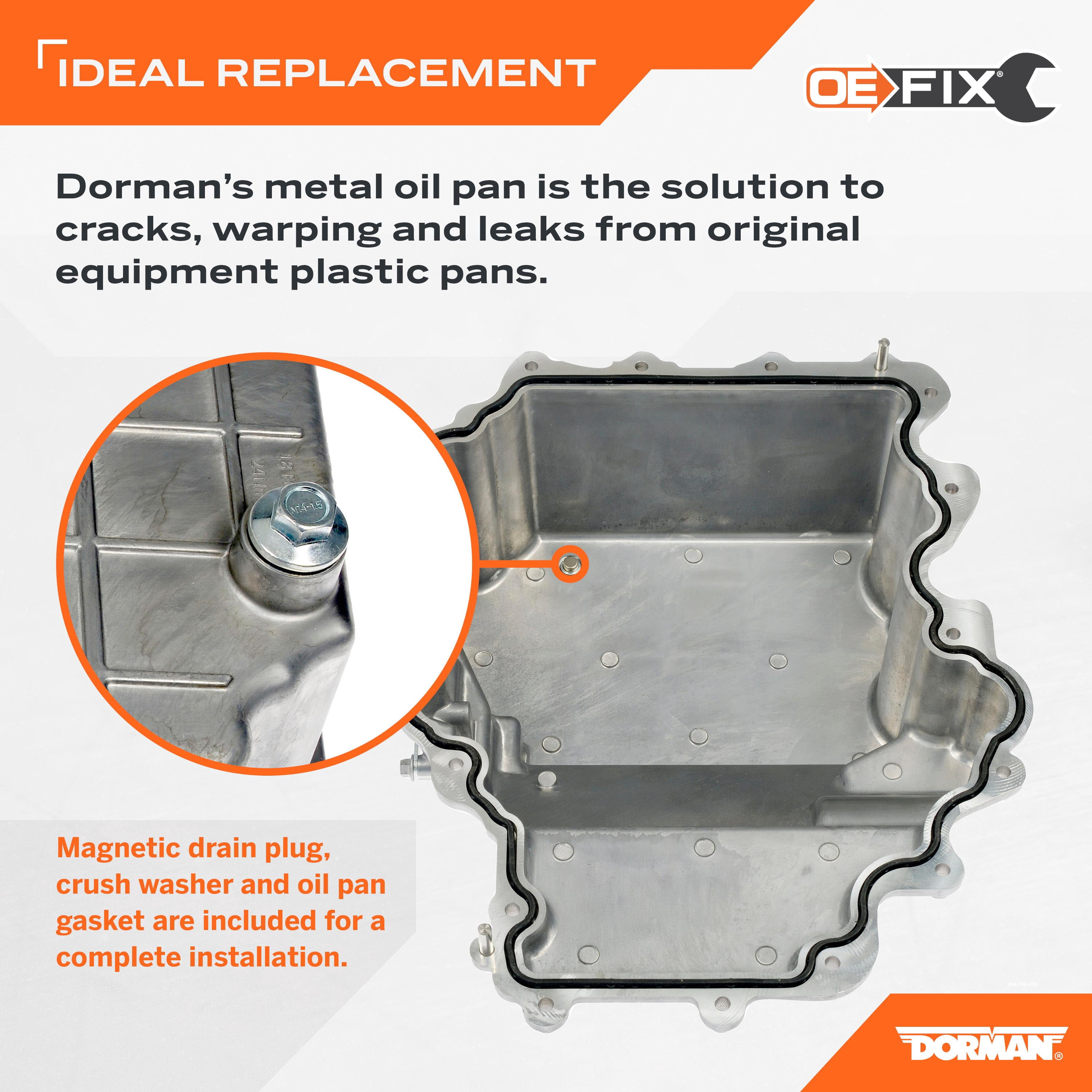 Dorman 264-790 Engine Oil Pan for Specific Ford / Lincoln Models (OE FIX)