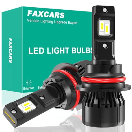 FAXCARS 9004 HB1 LED Headlight Bulbs for Peterbilt 320 330 387 385 378 379 357 335 340 388 389 384 386 362 386 210 220 325 365 High Beam and Low Beam, 6500K Cool White Plug and Play, Pack of 2