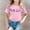 Light Pink, variant on Trendfront Girls Seashell Starfish Graphic T Shirt Cute Ocean Beach Crewneck Short Sleeve Tee Summer Outing Top