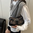 thumbnail image 6 of HUISZJ Black Leopard Shoulder Bag, Goth Punk Hobo Bag with Buckle, Y2K Style Underarm Bag for Women Shopping Travel Outdoor, 6 of 9