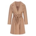 thumbnail image 5 of Wowcloth Women's Wool Blend Overcoat Jacket Notched Lapel Elegant Trench Coats Casual Mid-Long Open Front Pea Coat with Belt, 5 of 8