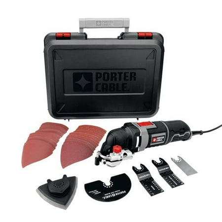 Porter Cable Metal Porter-Cable PCE605K Tradesman 31-Piece 3.0 Amp Oscillating Multi-Tool Kit with Case ()