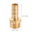 thumbnail image 5 of 4 Pcs Air Hose Connectors Brass Barb Tee 1/4" X 1/4"x T-Connector 3-Way 5-Pack Fittings Straight Trachea Crimp Copper, 5 of 6
