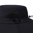 thumbnail image 4 of Jessboyy Mens Sun Hats with Solar Power Fan Wide Brim Cooling Summer Bucket Hat Breathable UV Protection Outdoor Hiking Hats Black, 4 of 5
