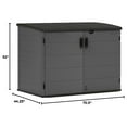 thumbnail image 2 of Suncast Stow-Away Horizontal Storage Shed, All-Weather Outdoor Backyard Unit, Peppercorn, 2 of 9