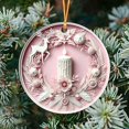thumbnail image 1 of Christmas Acrylic Pendant Concave Textured Round Pendant Decoration, 1 of 6