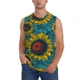 thumbnail image 2 of Fotbe Men's Sunflowers Print Men's Sleeveless Muscle Tank Tops Casual T-Shirts for Gym Workout Beach-XX-Large, 2 of 8