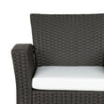 thumbnail image 5 of WestinTrends 4pc Outdoor Furniture Conversation Sofa Set with Loveseat, Cofee Table and Cushions, All Weather UV Resistant Rattan Wicker Patio Chairs, Chocolate/White, 5 of 7